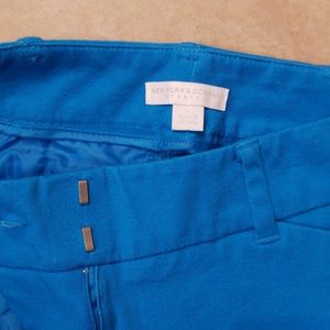 Jupe New York & Company - Taille 12 - Imprimé Floral Bleu Vif (Easter) - Coupe Straight/Pencil - Très Bon État